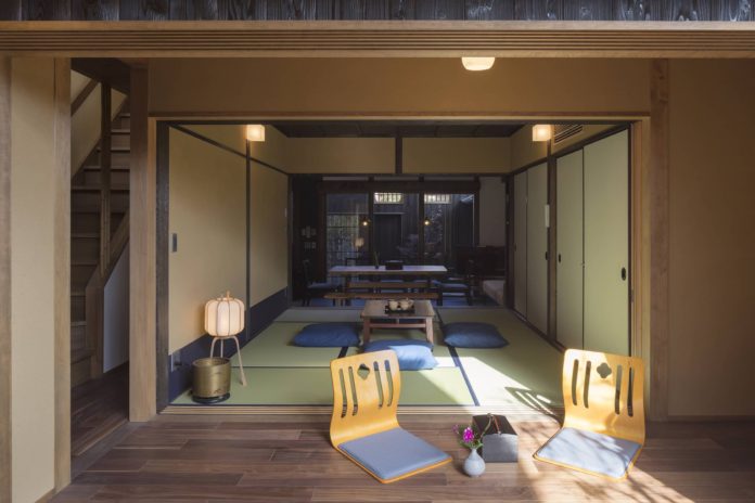 A traditional Japanese room, which can be converted into a sleeping area