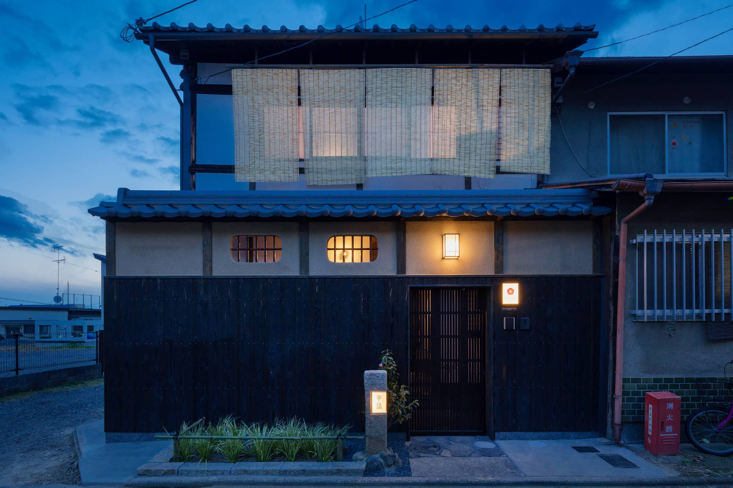 Traditional Japanese House with a daibei-zukuri facade
