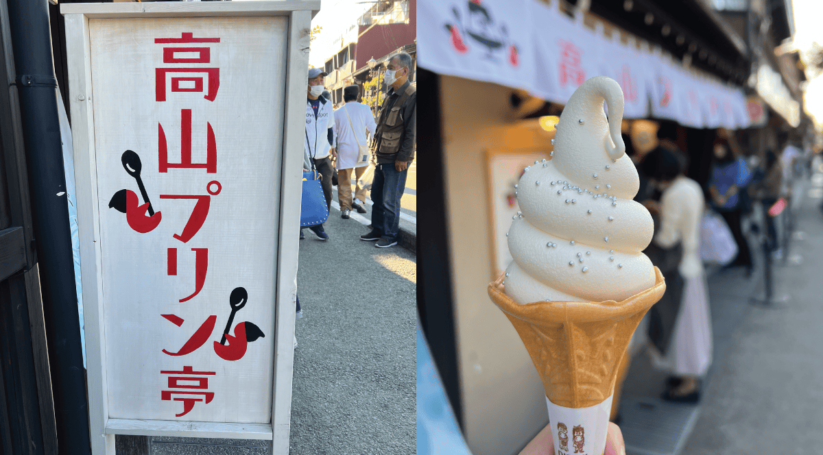 Soft serve ice cream, custard pudding flavor