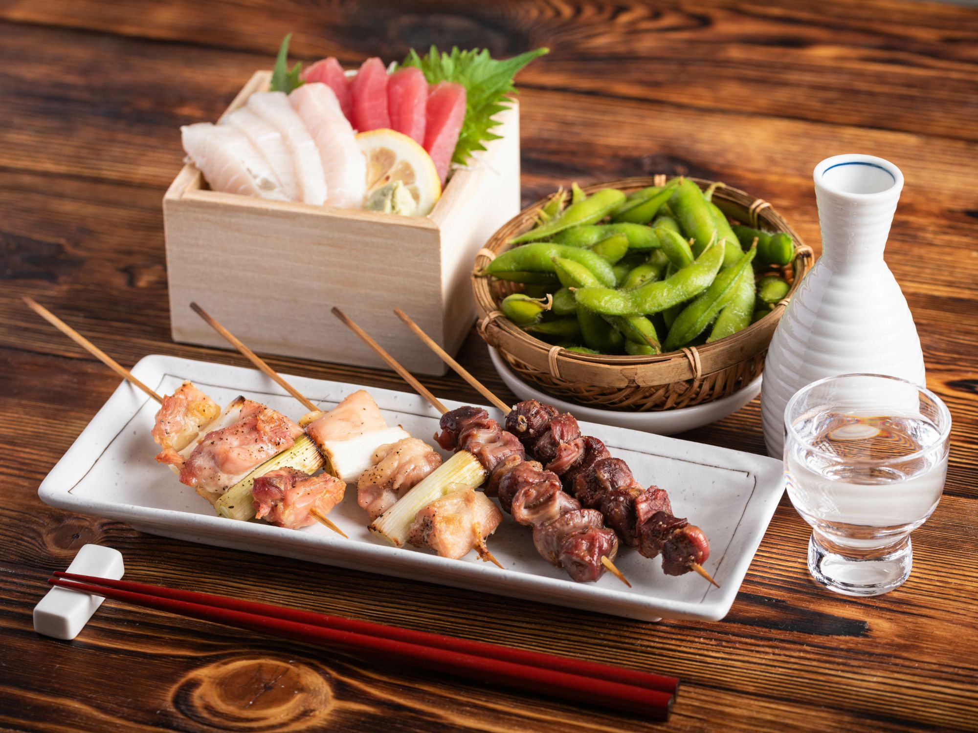 Japanese Sake with Japanese Food