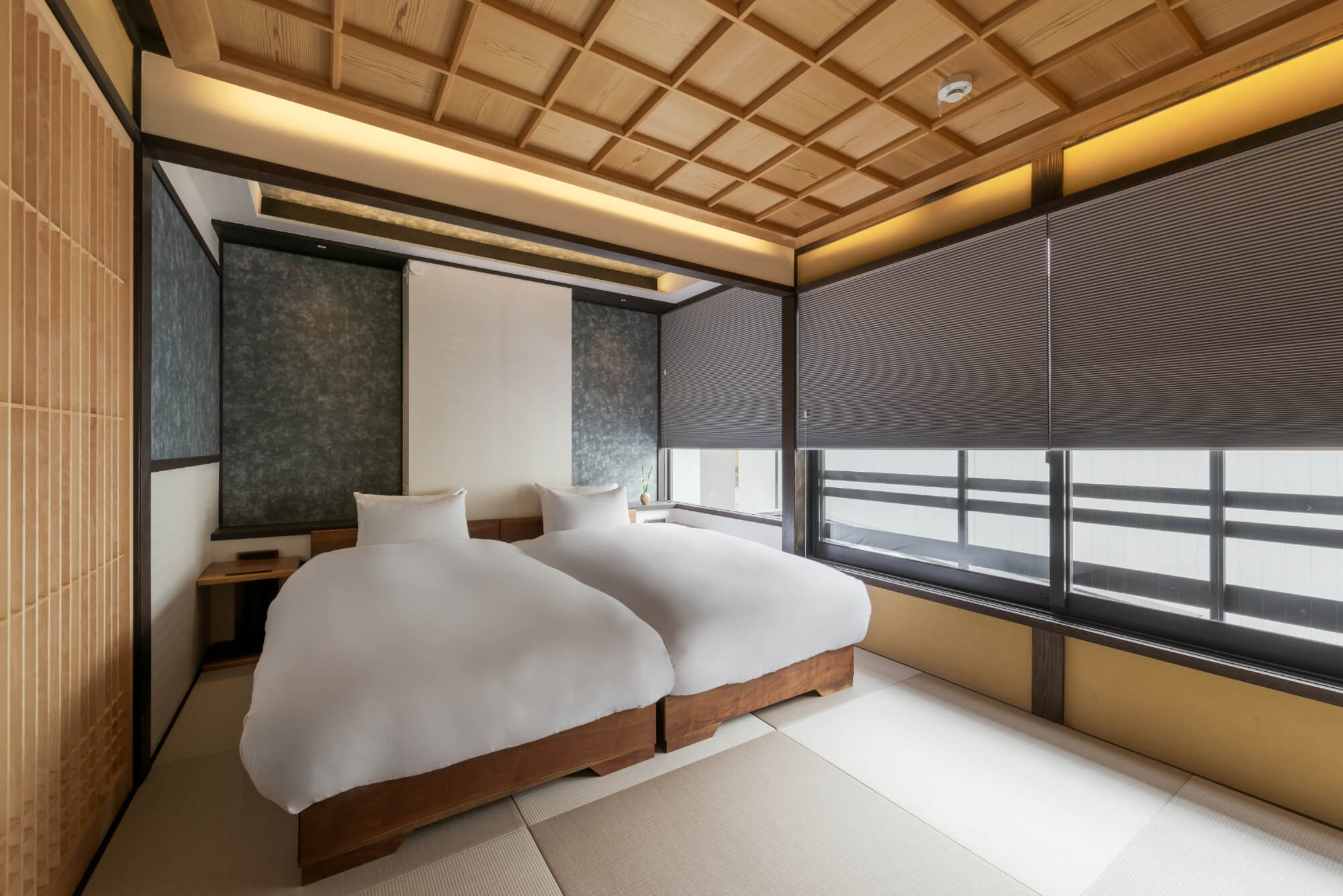 Western style bedroom, Marikoji Machiya House