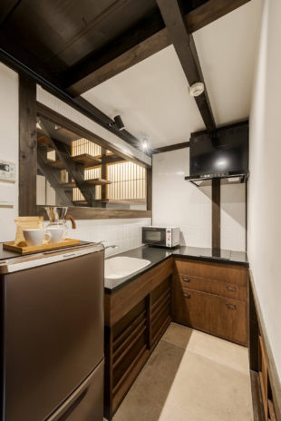 Kitchen at Marikoji Machiya House