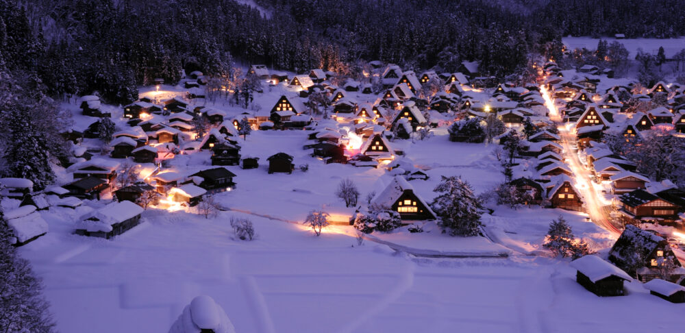 Shirakawa-go Village, Gifu, Japan, Winter Light-up