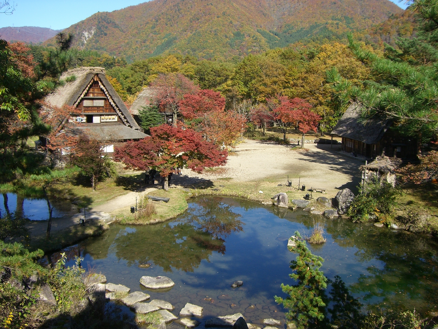 Shirakawa- Go Village Gifu Japan Gassho-style Folk House Garden