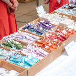 Omamori amulets sold in a shrine located in Osaka, Japan.