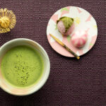Matcha tea and seaonal wagashi sweets