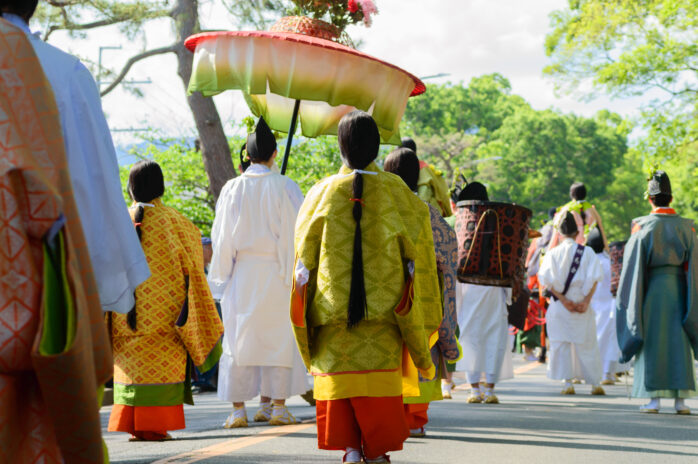 Kimono worn during Kyoto's Aoi Matsuri festival