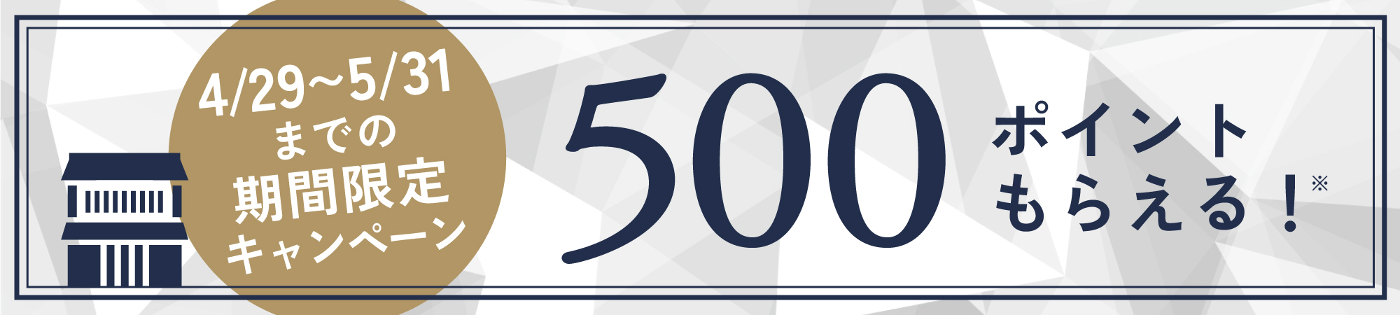 500ポイントボーナス