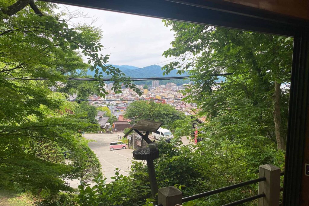Takayama city view from Musashi Restaurant