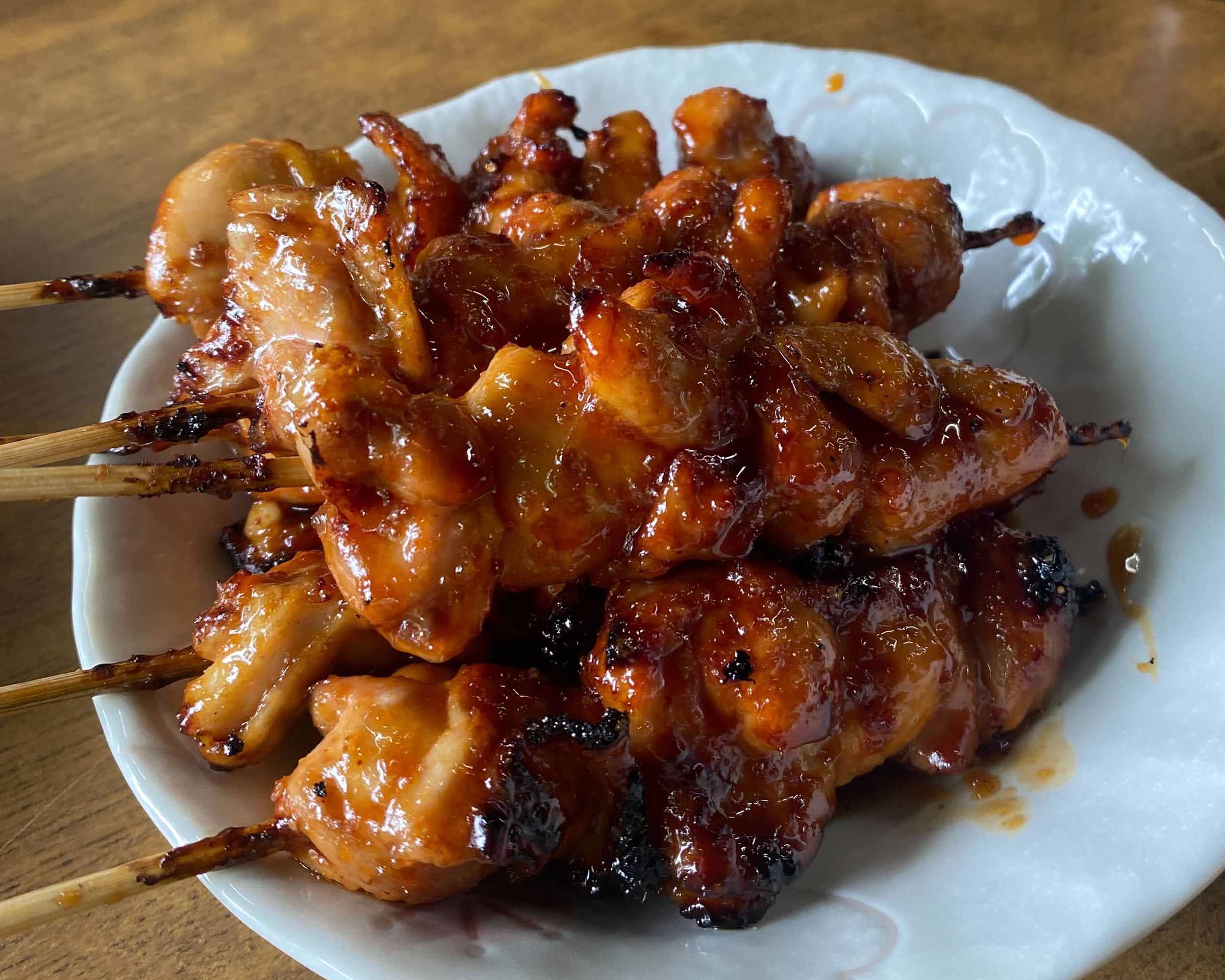 Hida yakitori (Japanese chicken grilled skewers)