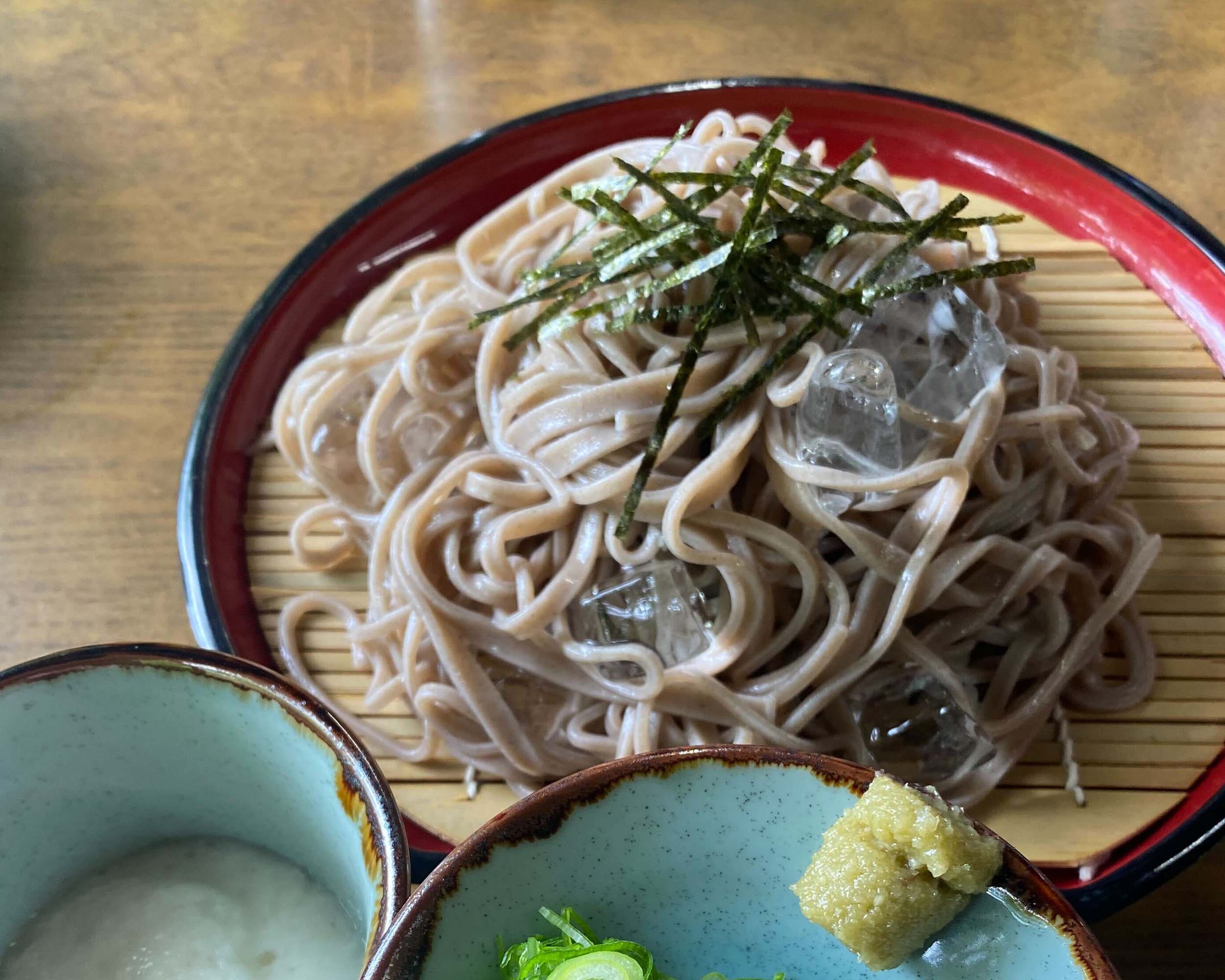 Zaru Soba (cold buckwheat noodles with dipping sauce)